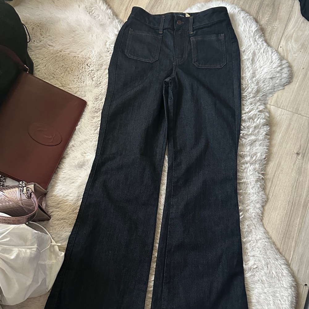 NWOT Maeve Dark Indigo Flare Jeans